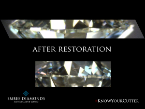 Diamond re-cut, repair & re-polish service.